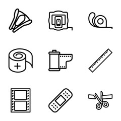 Poster - Set of 9 tape outline icons