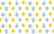 Easter seamless vector pattern, chicks and bunnies