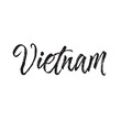 vietnam, text design. Vector calligraphy. Typography poster.
