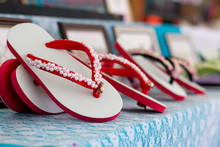 Sandals Decorated With Beads