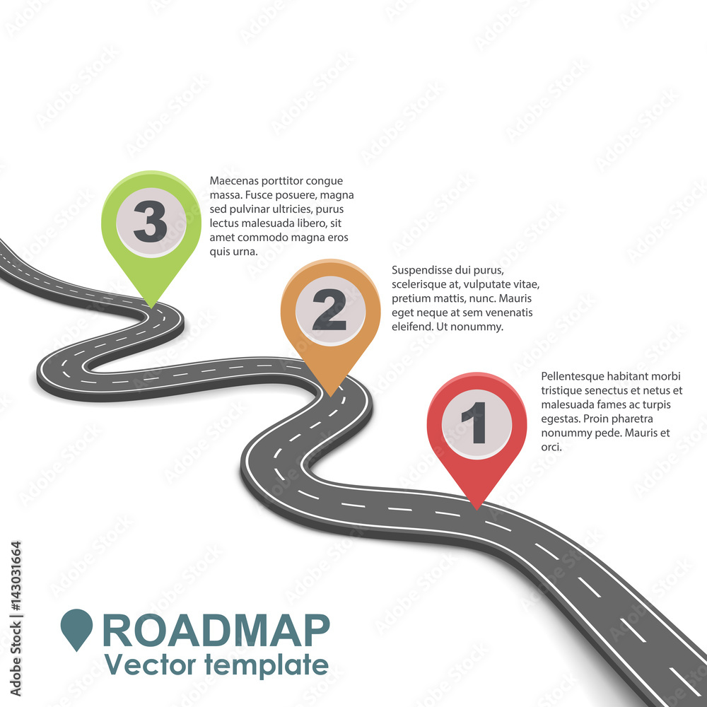 Abstract business roadmap infographic design. Stock Vector | Adobe Stock