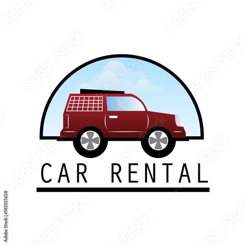 car rent logo with text space for your slogan / tagline, vector