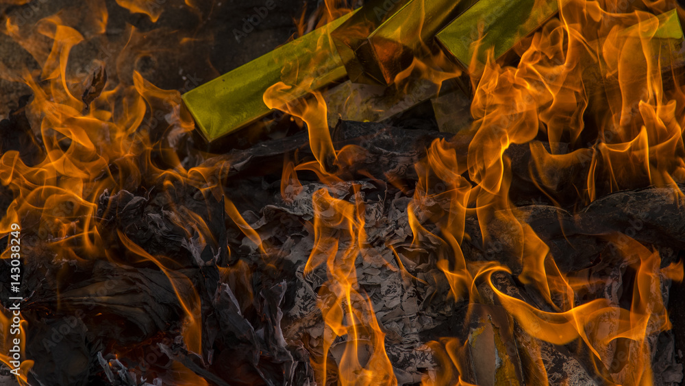 Fire texture with burned black background Stock Photo | Adobe Stock