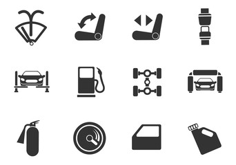 Wall Mural - car service icon set