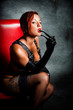© Warpedgalerie - Beauty woman in fetish attitude