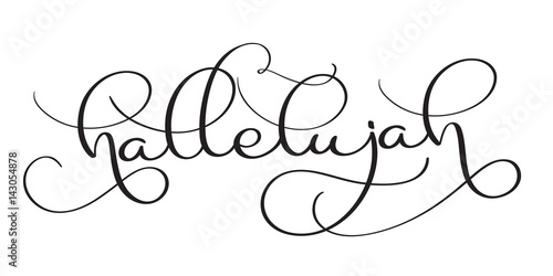 Fotomural Hallelujah text on white background