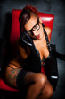 © Warpedgalerie - Beauty woman in fetish attitude