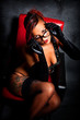 © Warpedgalerie - Beauty woman in fetish attitude