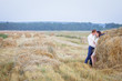© Roman Pyshchyk - Couple at rural haystacks