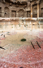 Wall Mural - marble bowl of nymphaeum in Jerash town