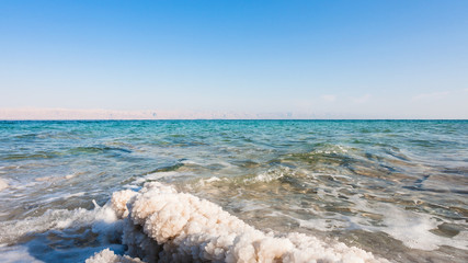 Poster - crystalline salt close up on coast of Dead Sea