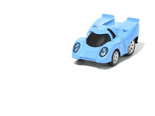 Blue Toy Car On White Background
