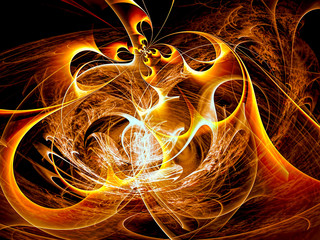 Wall Mural - bizarre chaos curls - abstract digitally generated image