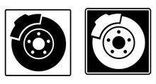 Brake Discs. Car. Auto. Brake Pads, Brakes, Car Parts, Car Disc, Car Battery, Brake Rotor, Shock Absorber, Brake Caliper, Tyre, Spanner, Disc Brake Pads. Sign. Icon