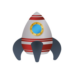 Sticker - Spaceship rocket symbol icon vector illustration graphic design