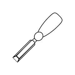 Sticker - chisel carpentry tool vector icon illustration graphic design