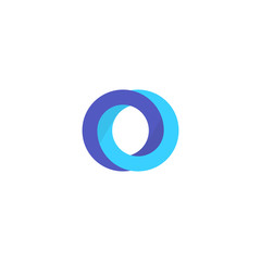 Impossible circle vector logo in flat style.
