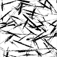 Aufkleber - Geometric pattern of chaotic random shapes. Rough edgy texture.  Abstract monochrome background, abstract texture. Rough geometric art.