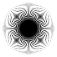 Poster - Dynamic lines pattern. Comic lines spreading from corner. Starburst, sunburst, radial lines background.