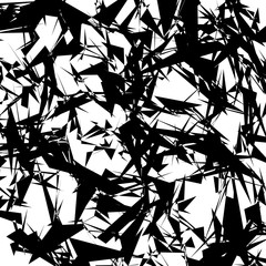 Aufkleber - Chaotic, rough texture. Random pattern with scattered edgy shapes. Scratchy surface.