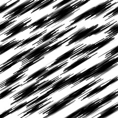 Leinwandbilder - Random edgy abstract illustration with random scattered geometric shapes / lines. Black and white abstract illustration