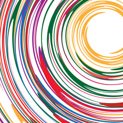 Aufkleber - Rotating spiral element. Abstract swirl, vortex shape