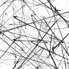 Leinwandbilder - Artistic pattern with curvy distortion effect. Abstract geometric art. Black and white abstract texture