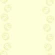 Soft pastel yellow background with Easter eggs