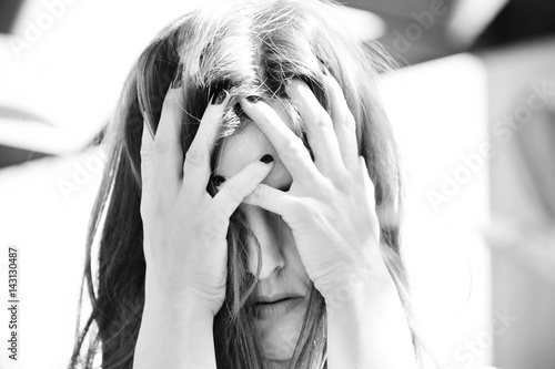 Depression Depressed Woman Is Covering Her Face With Her Hands Loneliness Sadness Sad Woman Depression Concept Black And White Photo Stock Adobe Stock Depression Depressed Woman Is Covering Her Face With Her Hands Loneliness Sadness Sad Woman Depression Concept Black And White Photo Stock Adobe Stock