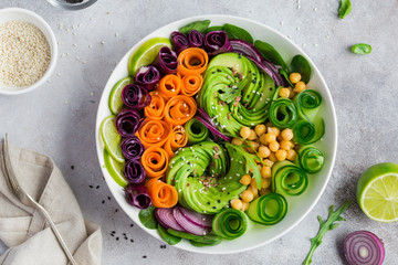 Canvas Print - healhty vegan lunch bowl