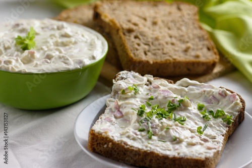 Slice Of Wholegrain Rye Bread With Delicate Light And Fresh