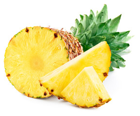 Wall Mural - pineapple with slices