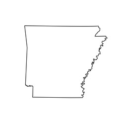 map of the u.s. state arkansas