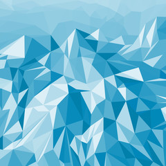 Wall Mural - abstract mountain landscape background of multicolor blue triangles. polygonal pattern for your desi