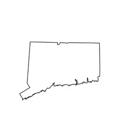 Canvas Print - map of the U.S. state Connecticut