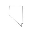Map of Nevada on white background. Vector.