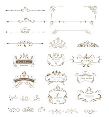 Wall Mural - ornate frames and collection of design elements,labels,icon for packaging,design of luxury products.