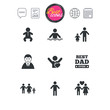 © blankstock - People, family icons. Swimming pool sign.