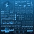 © PALERM089 - Futuristic blue virtual graphic touch user interface