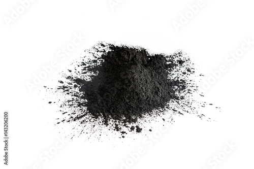 Fotografie, Obraz Activated charcoal powder shot with macro lens