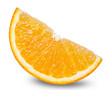 segment of fresh orange isolated on white background