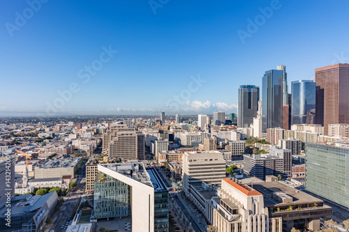 Plakat Linia horyzontu pieniężny okręg Los Angeles