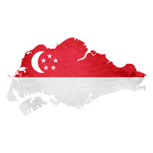 シンガポール　地図　 国旗　アイコン