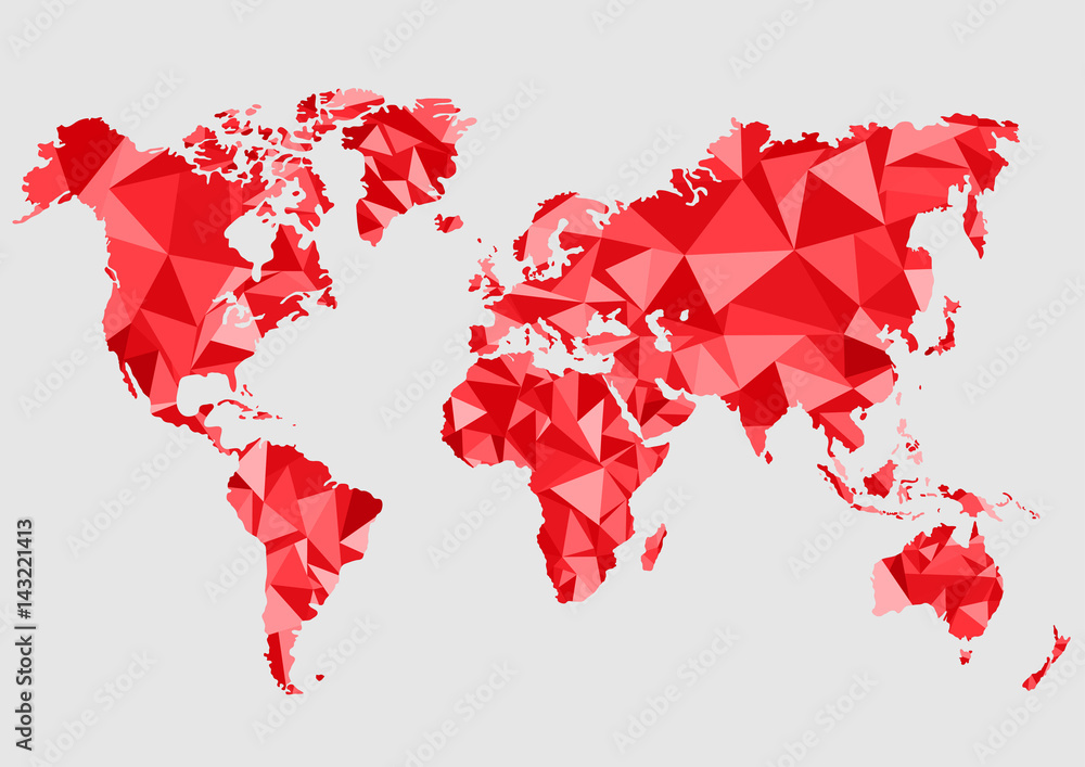 maps of the Earth's. world map low poly. Vector illustration Stock ...