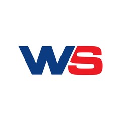 Sticker - letter S, and W logo vector.