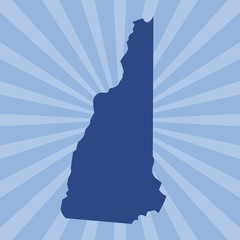 Sticker - new hampshire map. logo vector.