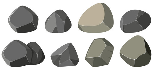 Wall Mural - Different shapes of rocks