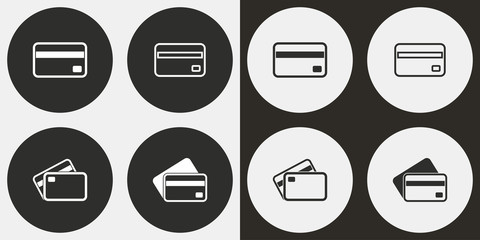 Canvas Print - Credit card icon set.