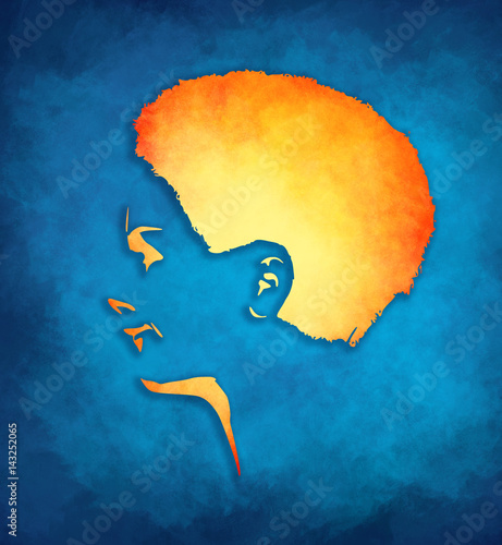 Face Profile View Elegant Silhouette Of A Female Head Short Hair