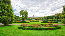 Volksgarten Or People Garden With Empress Elizabeth Monument Vienna
